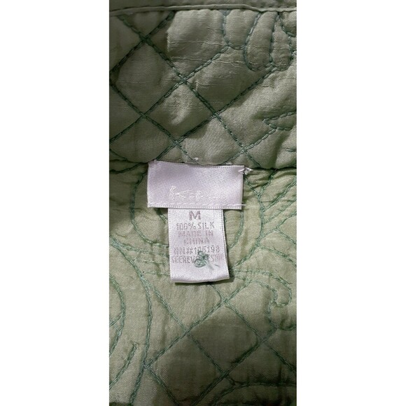 Kiko Women’s Green Vest 100% Linen Size M  Full zipper Brand New # 201 - Picture 3 of 6